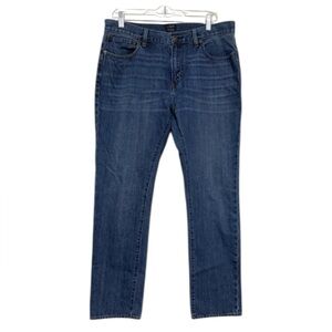 J CREW Jeans The Driggs Denim Whiskered Blue C9885 Straight Leg Men’s Size 34